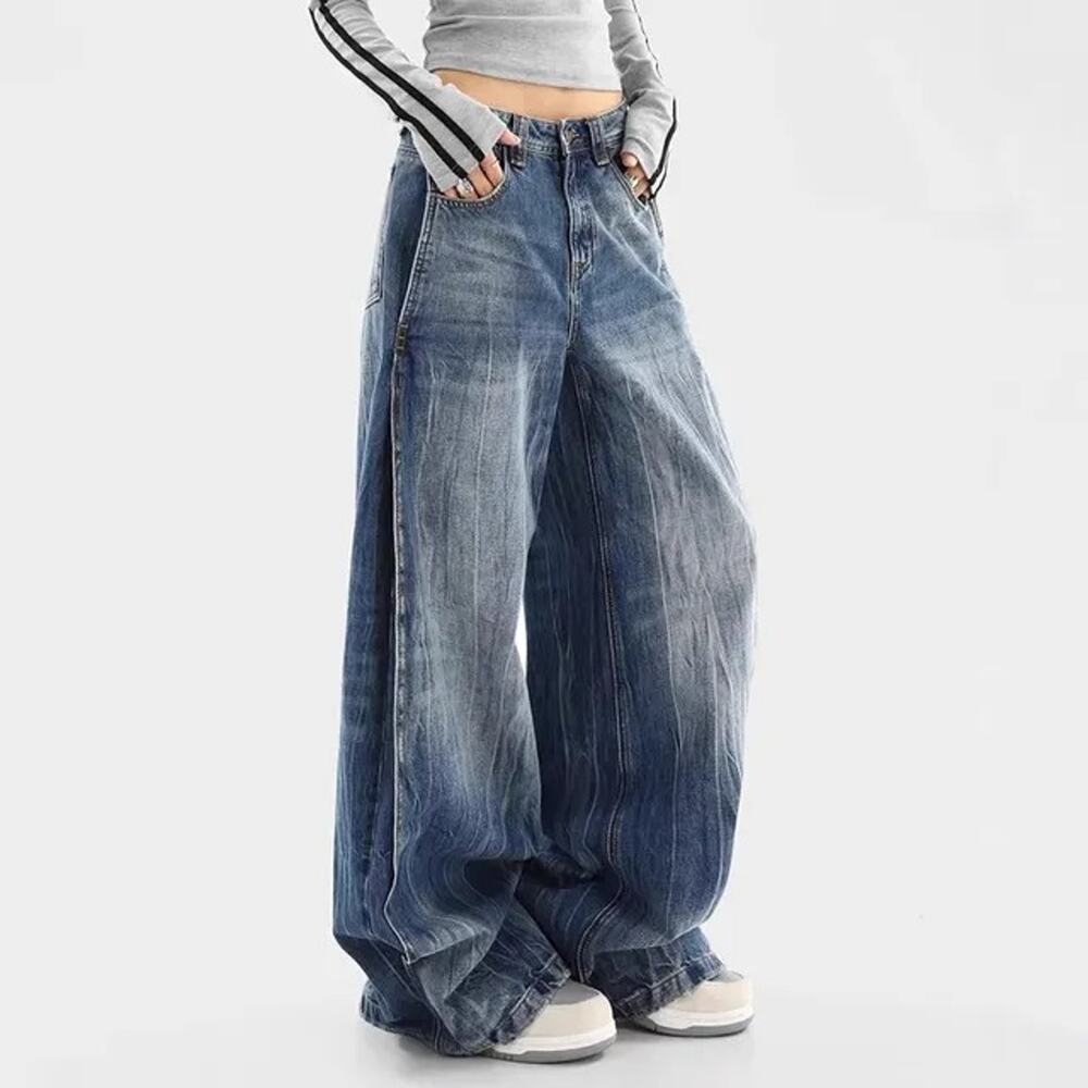 Baggy Retro streetwear Y2k wide-leg jeans size M (28-30)